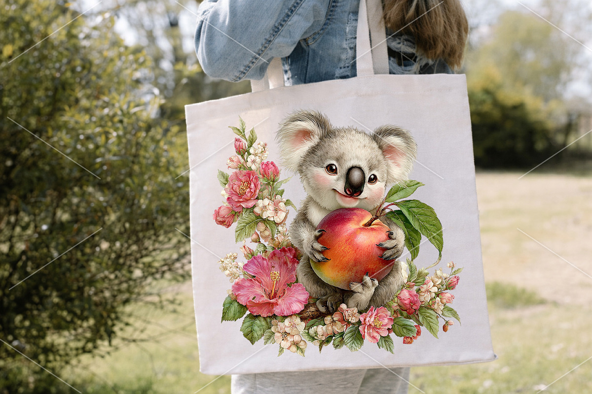 Whimsical Summer Koala Clipart PNG, an Illustration by Canvas Craft (Photo 6 of 7)