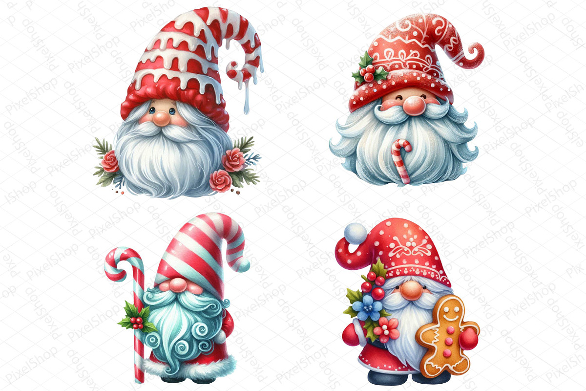 Christmas Candy Cane Icing Gnome, an Illustration by DreamPrint404 (Photo 3 of 4)