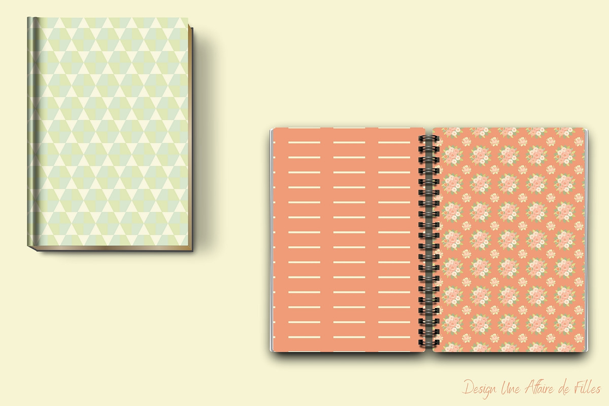 FLORAL PEACH FUZZ SEAMLESS PATTERNS, a Pattern Graphic by Une Affaire de Filles (Photo 2 of 3)