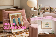 Blush Olive Room Frames Mockups, a Household Mockup by Muse Mockups (Thumbnail 1 of 19)