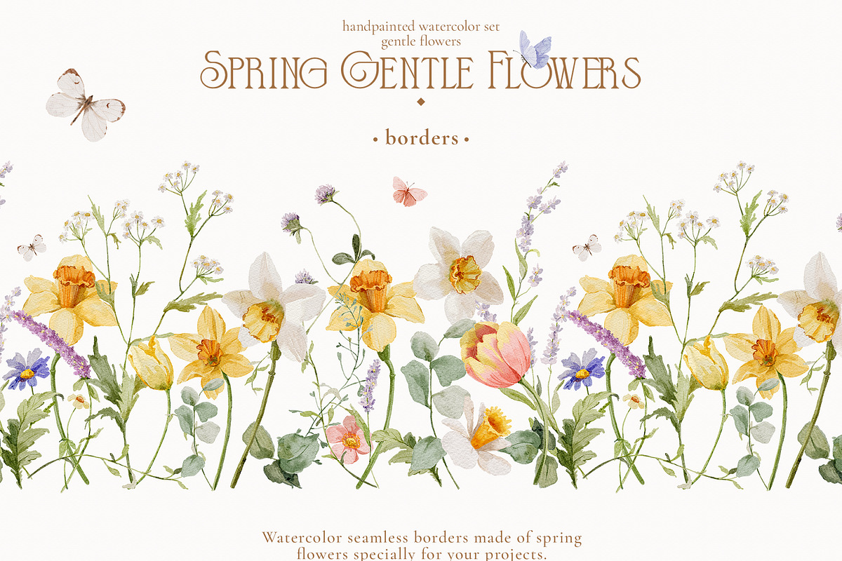 Watercolor Spring Gentle Flowers, a Decorative Illustration by Pamyatka Shop (Photo 6 of 12)