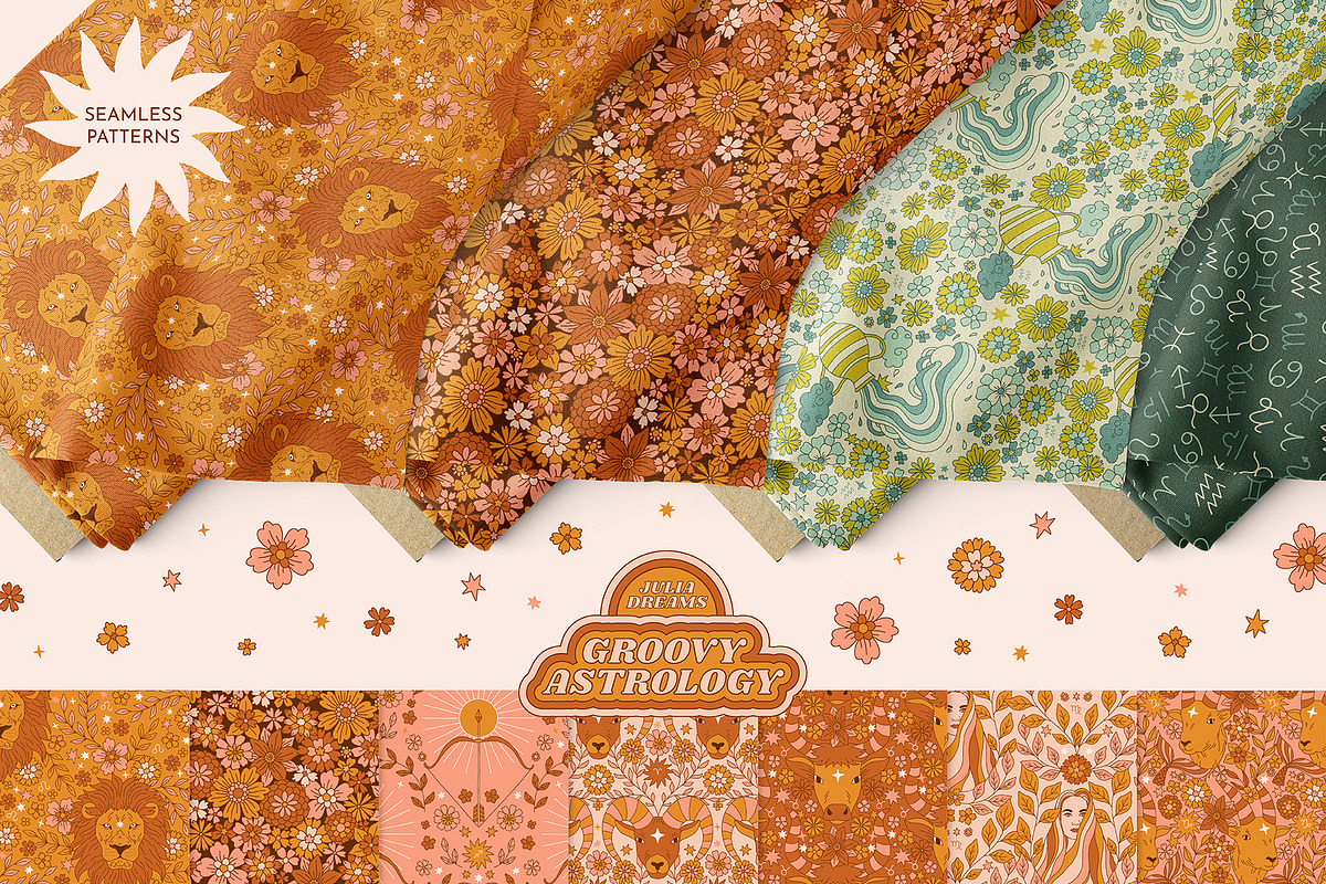 Groovy Astrology Collection, an Illustration by Julia Dreams (Photo 6 of 8)