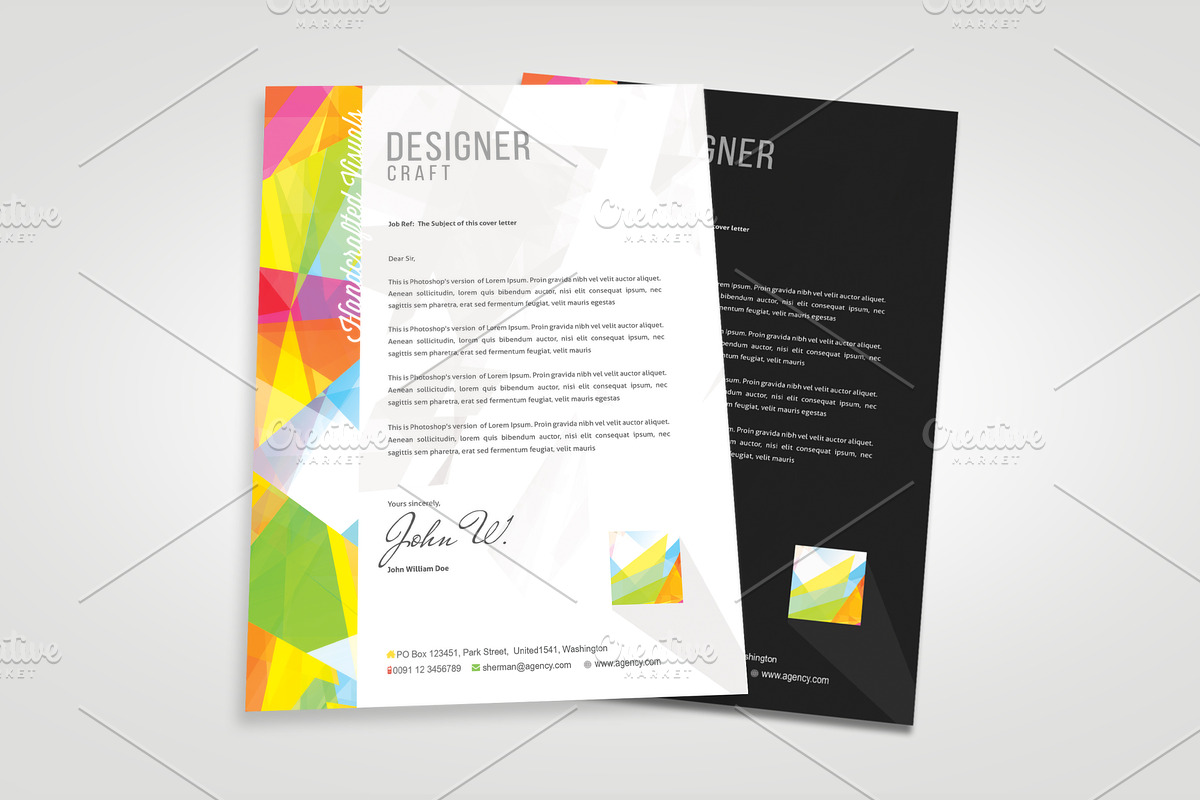 Design Agency Designer Letterhead, a Stationery Template by PremadePixels.com (Photo 2 of 3)