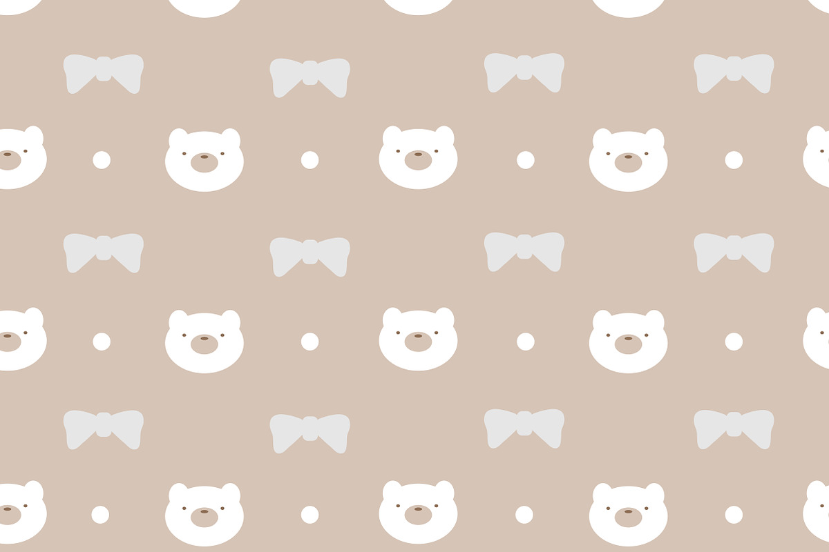 Vector set "Cute grey pattern" preview 3