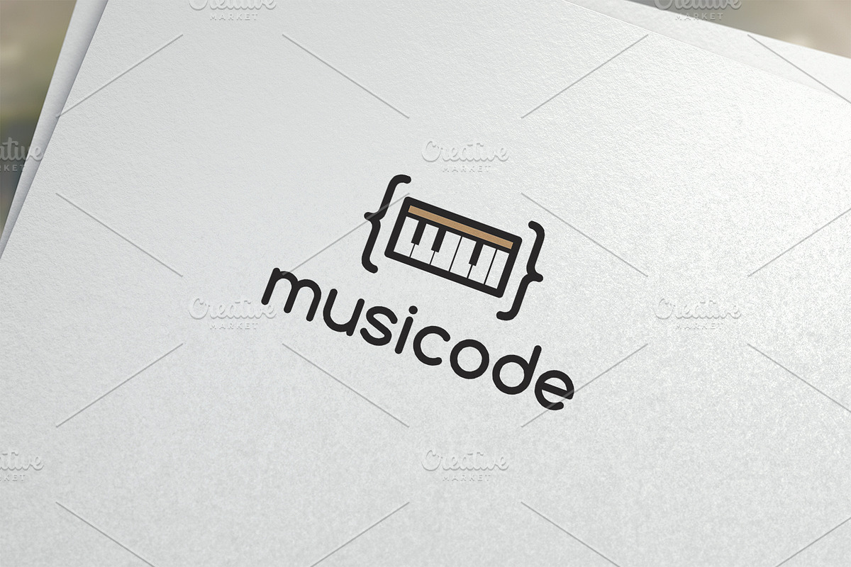 Music Code Logo, a Branding & Logo Template by Sahade Studio