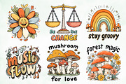 Retro Groovy Summer Design Bundle, an Object Illustration by Creative Art (Thumbnail 3 of 7)