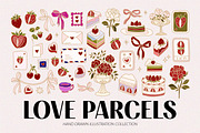 LOVE PARCELS Romantic Illustrations, an Object Graphic by Artflorara (Thumbnail 1 of 13)