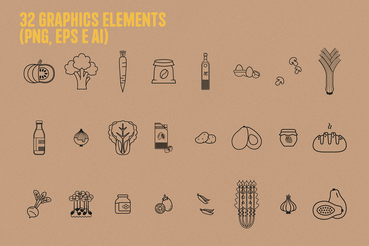 Food Market Collection, a Food Illustration by The Fooltype (Photo 5 of 12)