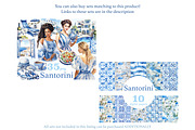 Santorini Seamless Pattern, a Pattern Graphic by GlamArtZhanna (Thumbnail 2 of 4)