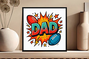 DAD Comic Style Sublimation PNG, an Illustration by DreamCafeArt (Thumbnail 3 of 7)