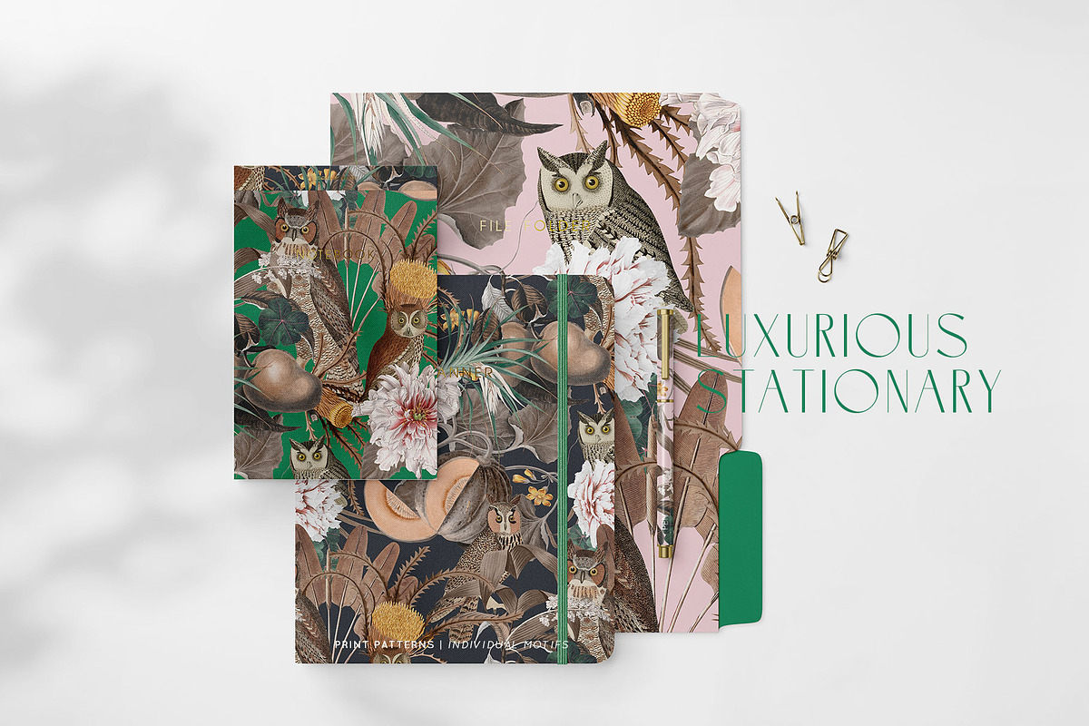 Autumn Owl Botanical Pattern & Motif, a Pattern Graphic by Pink Linen (Photo 9 of 12)