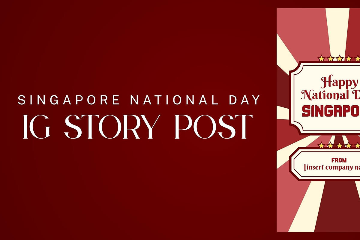 Retro SG National Day IG Story Post