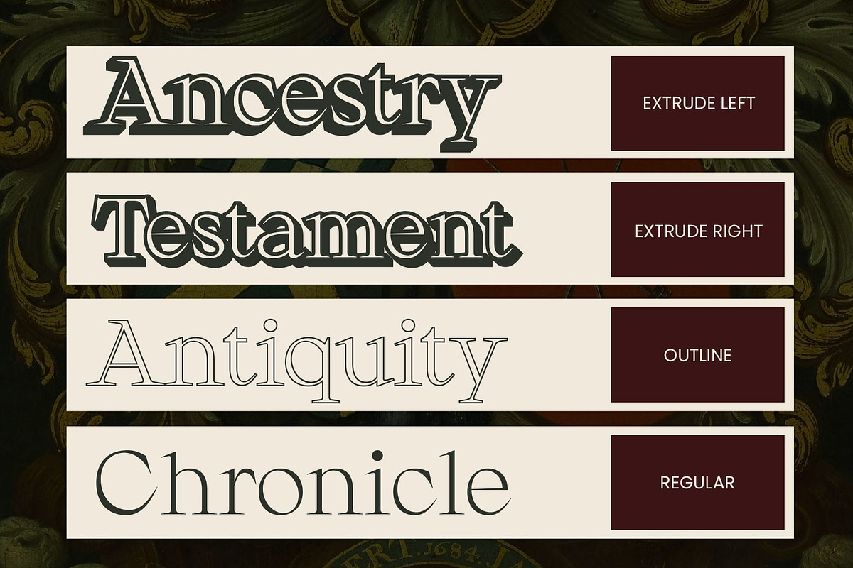 Gloudy 3D, a Serif Font by Craft Supply Co. (Photo 3 of 8)