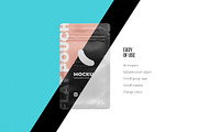 Zip Sachet Mockup. flat empty pouch, a Cups & Container Mockup by easymock (Thumbnail 3 of 8)