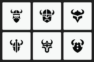 Minimalist Viking Warrior Icons, a Branding & Logo Template by Vectorium Studio