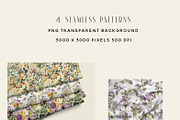 Purple and Yellow Watercolor Flowers, a Decorative Illustration by BlumenSoul (Thumbnail 6 of 9)