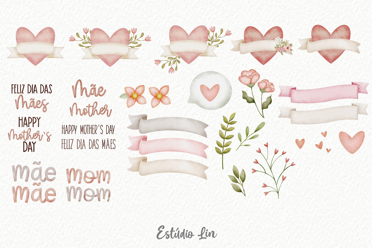 Dear Mother watercolor, a Seasonal Illustration by Estúdio Lin (Photo 5 of 10)