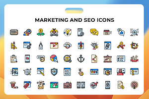 Marketing And Seo Icons, an Icon by Wencory