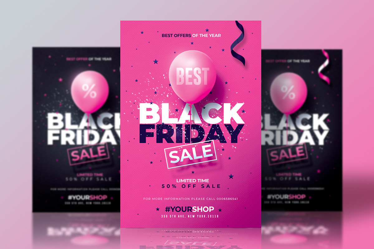 Black Friday Flyers, a Flyer Template by Rome B Creation (Photo 1 of 3)