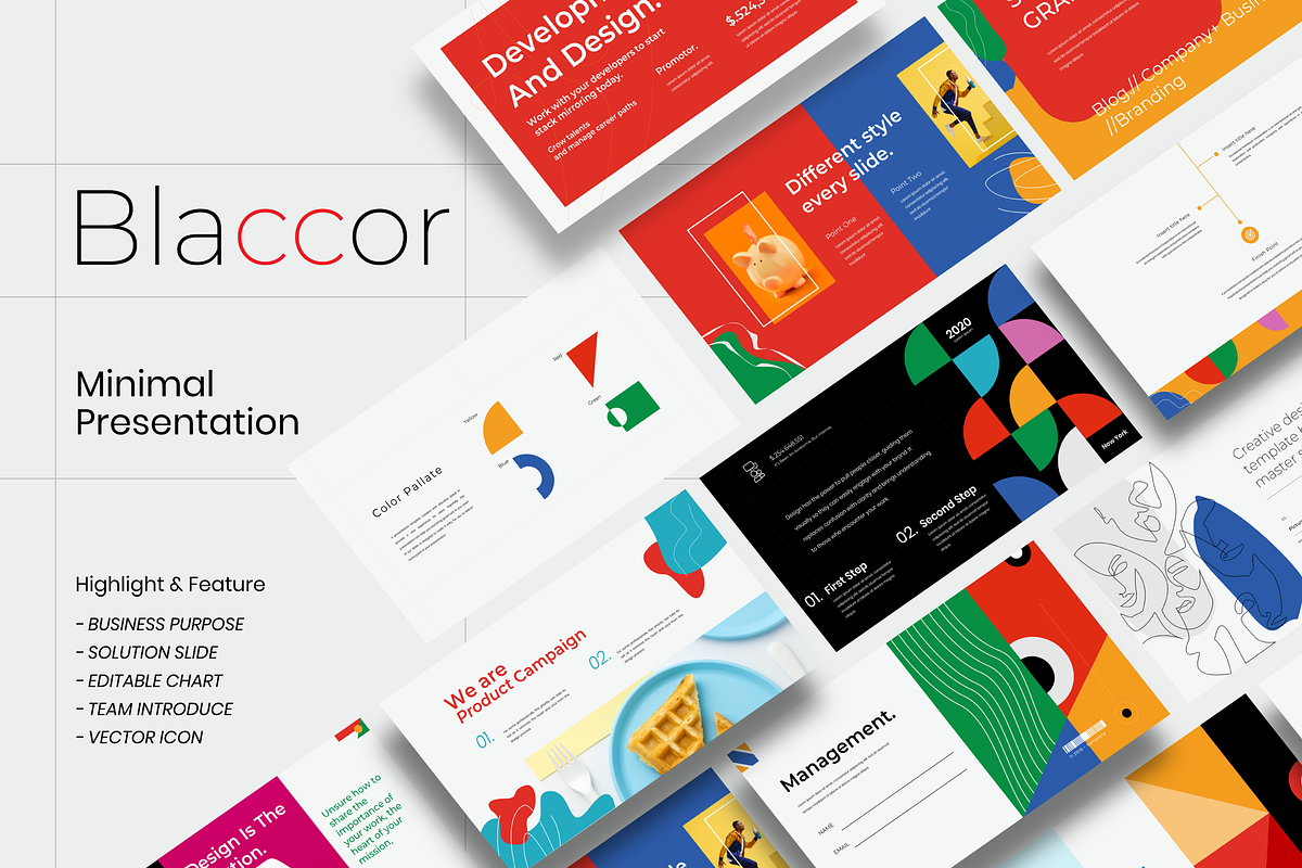 Blaccor Powerpoint Template, a Presentation Template by Visualin.std (Photo 1 of 15)
