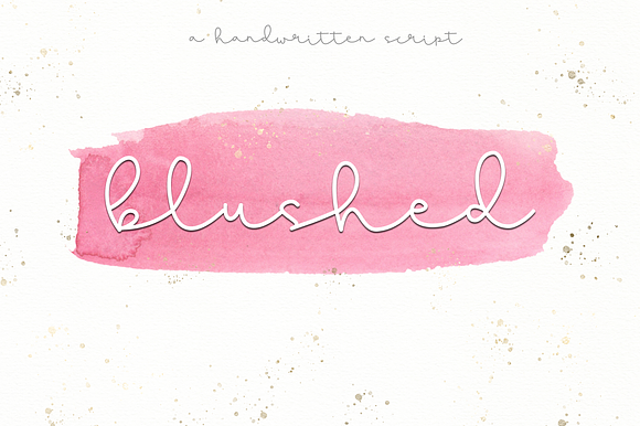 Blushed - Handwritten Script Font preview 8