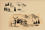Adventure sketch vector set., an Animal Illustration by bioraven (Thumbnail 3 of 10)