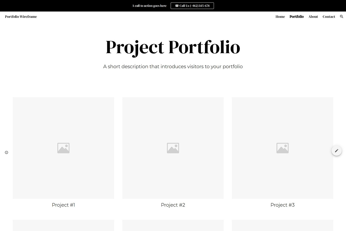 Portfolio / Google Site Wireframe, a Templates & Theme by Template Heaven (Photo 3 of 5)