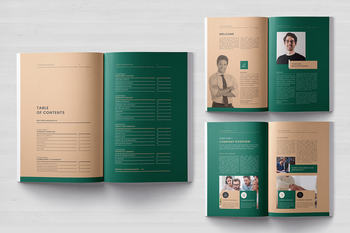 Modern Employee Handbook Template, a Brochure Template by Designsoul14 (Photo 6 of 10)