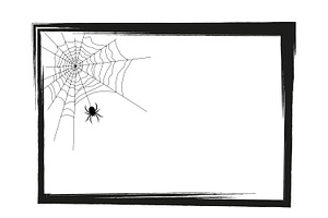 Frame with a web and a spider., an Illustration by Tanysl