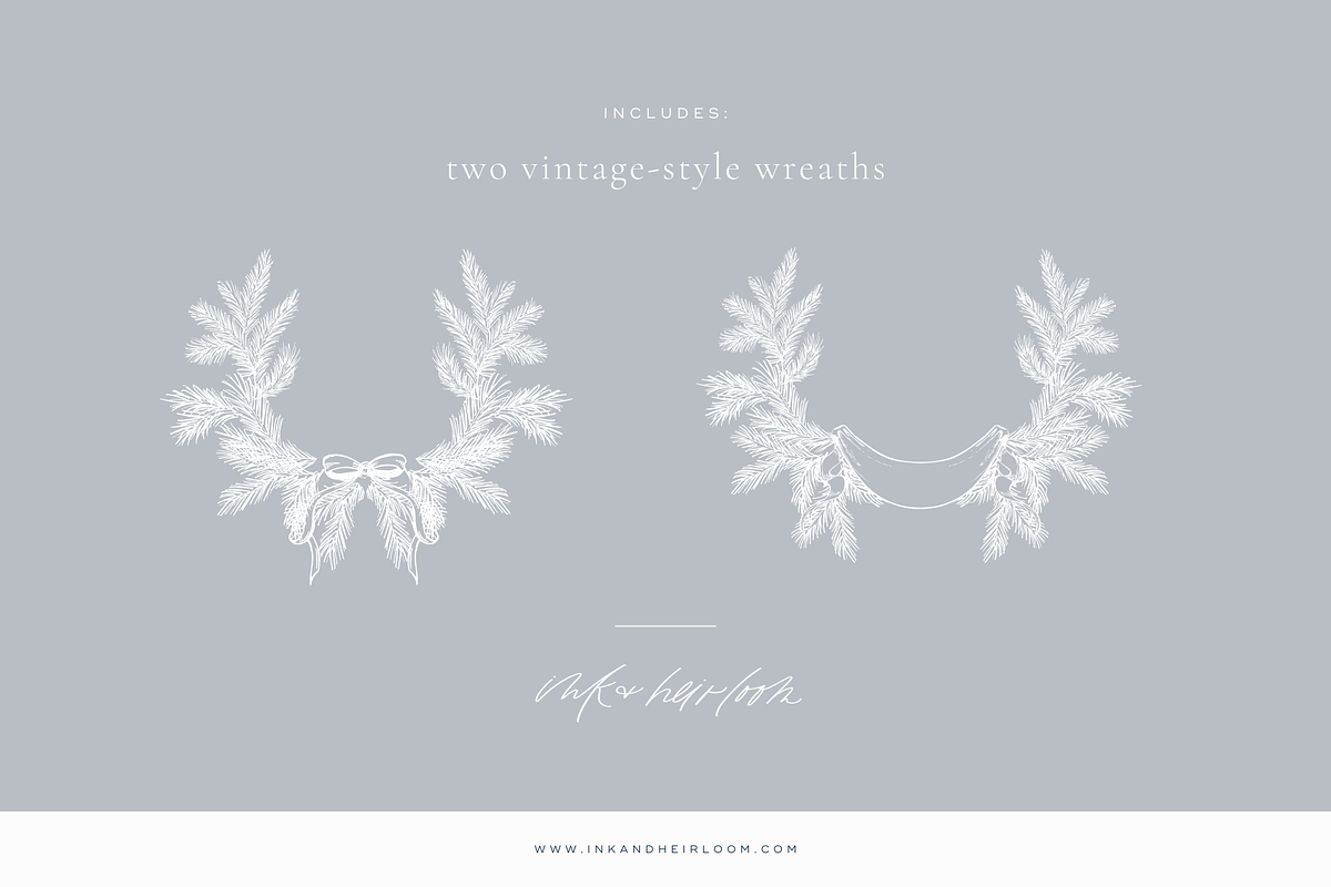 Winter Holiday Crests & Wreaths, an Illustration by Loren Schmidt Studio (Photo 2 of 4)