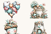 Whimsical Woodland Valentine Clipart, a Seasonal Illustration by Design Scotch (Thumbnail 6 of 8)