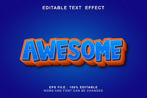 Text Effect Editable Awesome