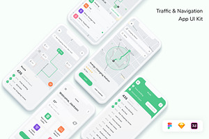 Traffic & Navigation App UI Kit, an App Template by Betush