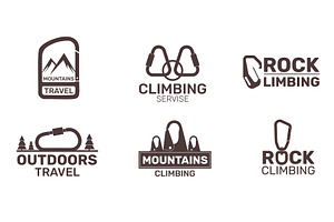 Climbing emblems. Carabiners, an Object Illustration by YummyBuum