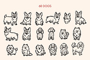 Hand-Drawn Dogs Cliparts Set, an Animal Illustration by Veronika Gotovceva (Thumbnail 2 of 8)