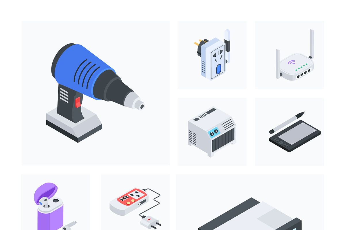 Devices Isometric Icons, a Duotone Icon by Vectors Market (Photo 8 of 16)