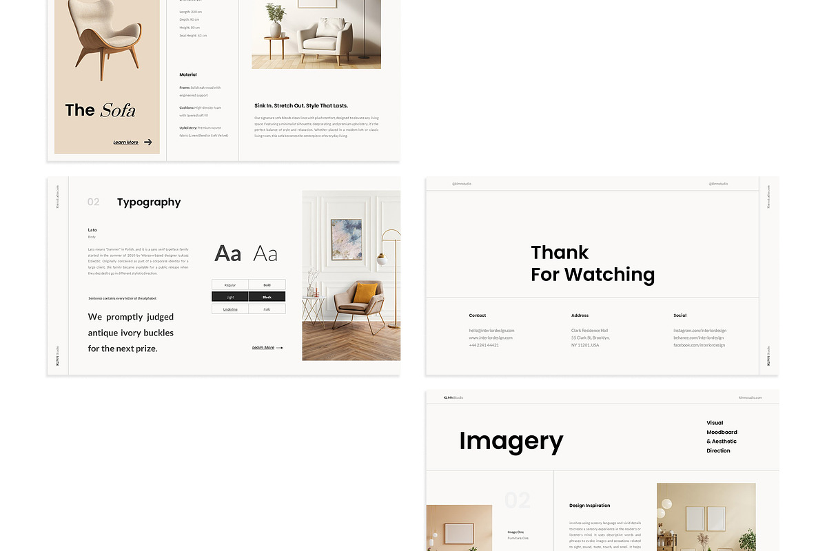 Rene Modern Furniture Google Slides, a Presentation Template by kylyman (Photo 7 of 7)