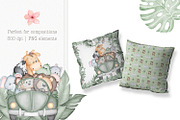 Jungle animals cliparts and patterns, an Animal Illustration by Tita Creative Studio (Thumbnail 5 of 6)