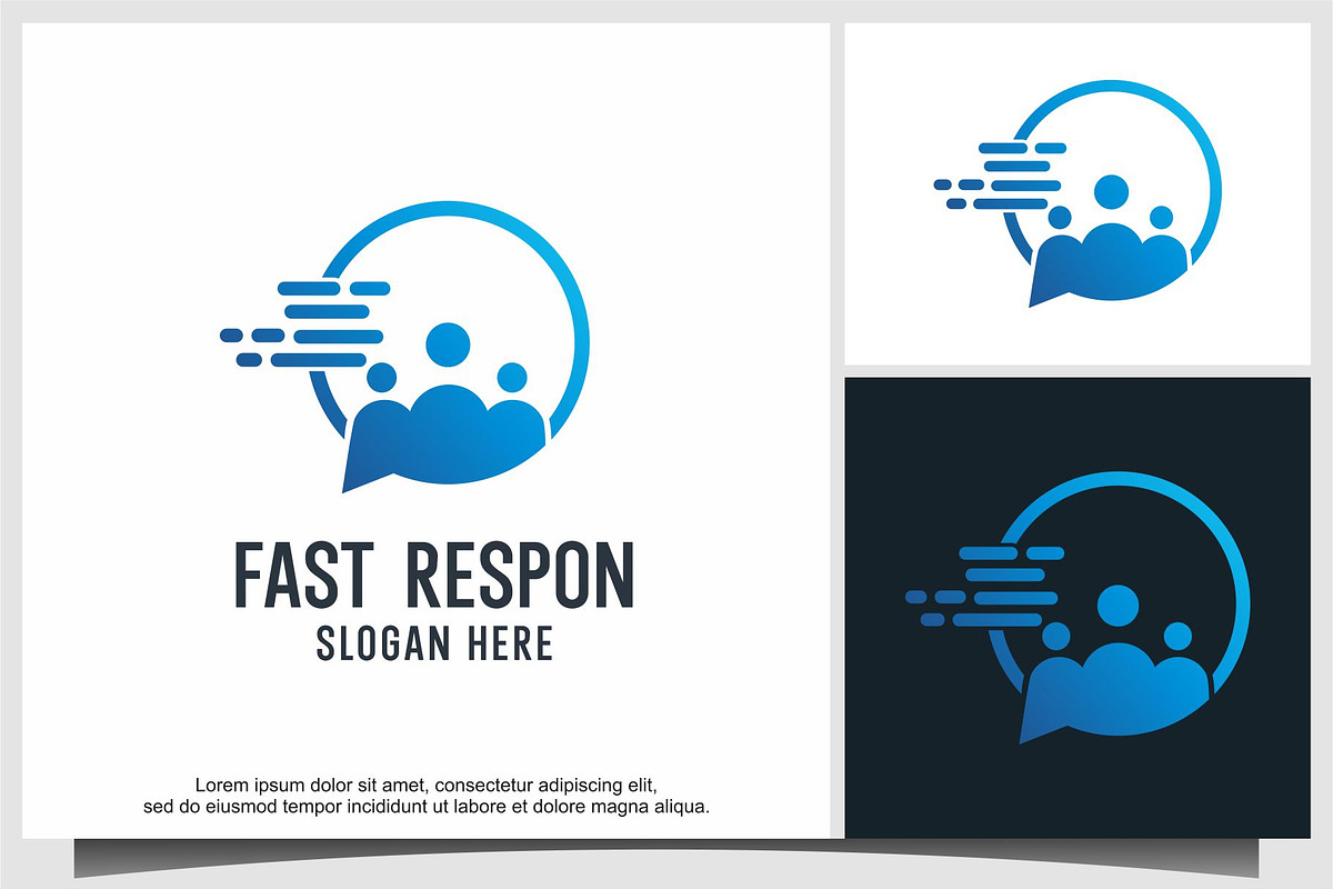 fast response customer service logo, a Branding & Logo Template by ebinta99