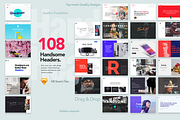 SKETCH-108 Handsome Headers, an UI Kit Template by MisterCreativ™ (Thumbnail 3 of 4)