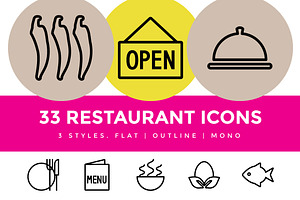 Restaurant & Food Menu Icons