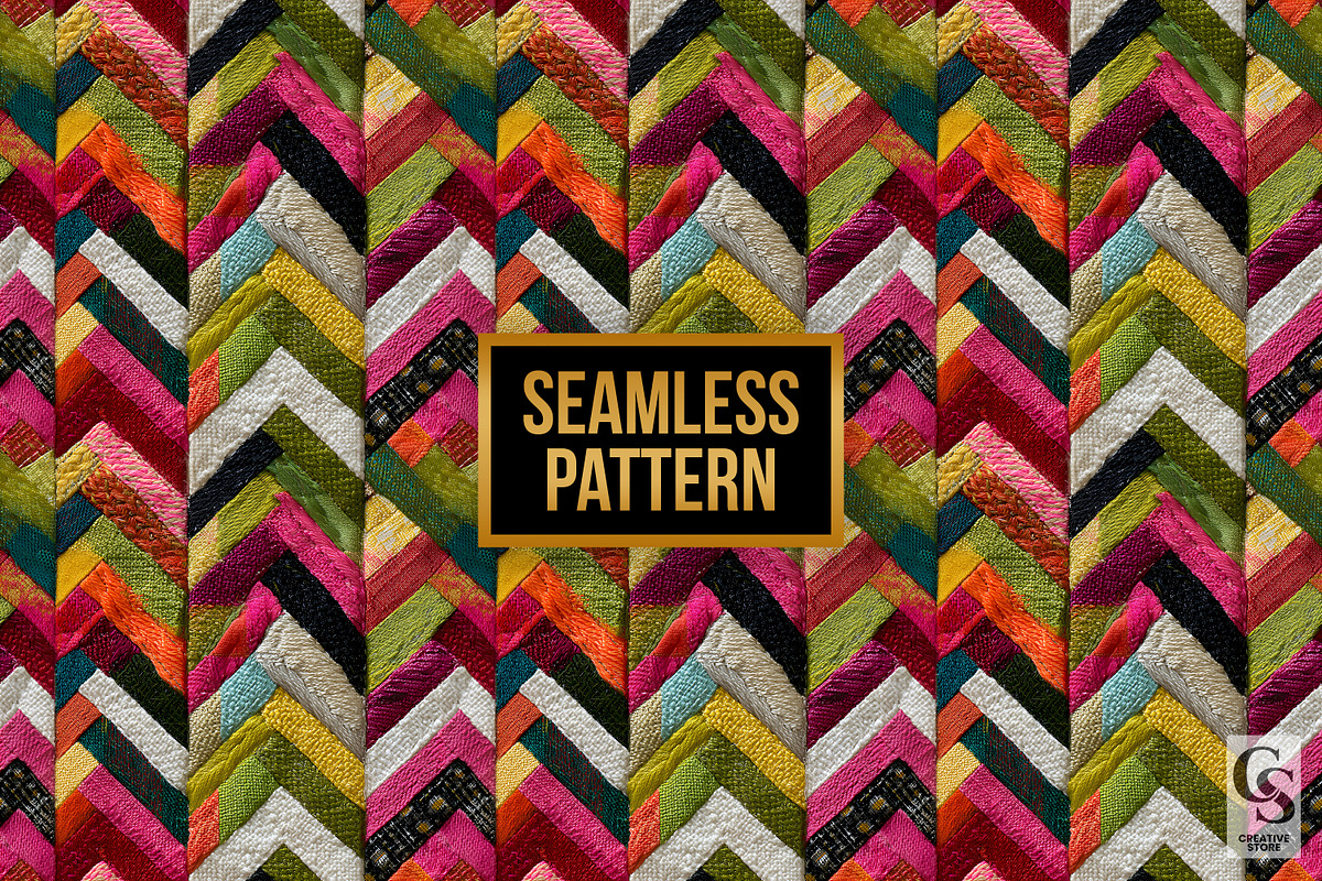 Quilted Patchwork Seamless Patterns, a Pattern Graphic by Creative Store (Photo 4 of 5)