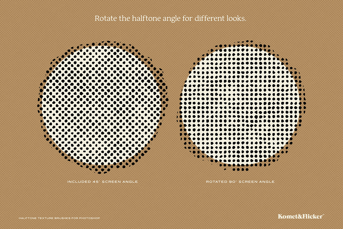 Halftone Texture Brushes for PS, a Brush Add-On by Komet & Flicker (Photo 7 of 10)