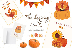 Thanksgiving Cards Mini Set