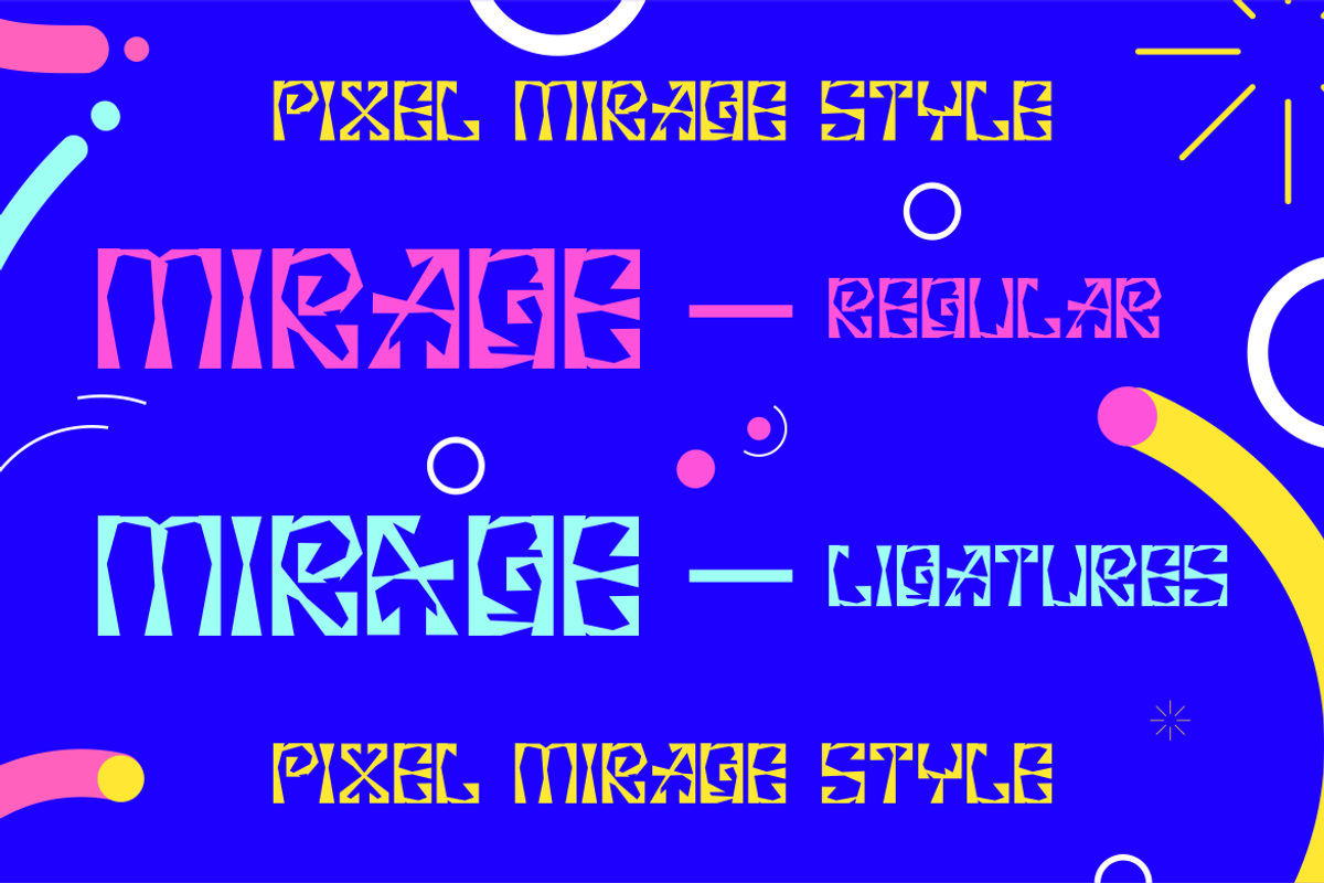 Pixel Mirage Abstract Style Font, a Font by PutraCetol Studio (Photo 6 of 11)