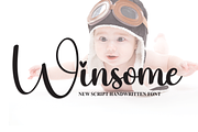 Winsome | Script Font, a Script Font by Scratchones (Thumbnail 1 of 8)