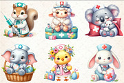 Cute Easter Nurse Animals Clipart, a Seasonal Illustration by Rose Art (Thumbnail 2 of 4)