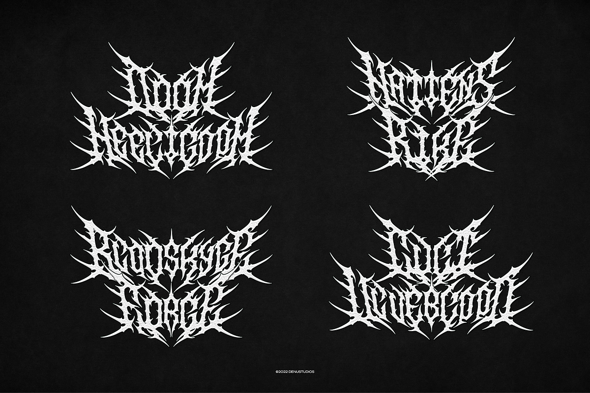 Skyreaper | Death Metal Font, a Blackletter Font by Denustudios
