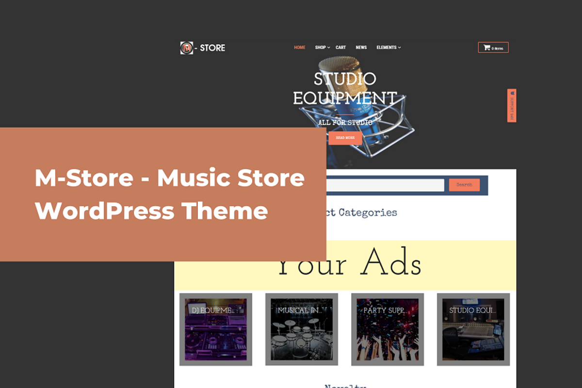 M-Store - Music WordPress Theme, a WordPress Template by Ordasoft (Photo 1 of 3)