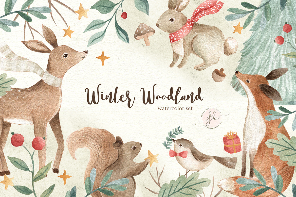 Watercolor Bundle, an Animal Illustration by Flora+Bear (Photo 6 of 32)